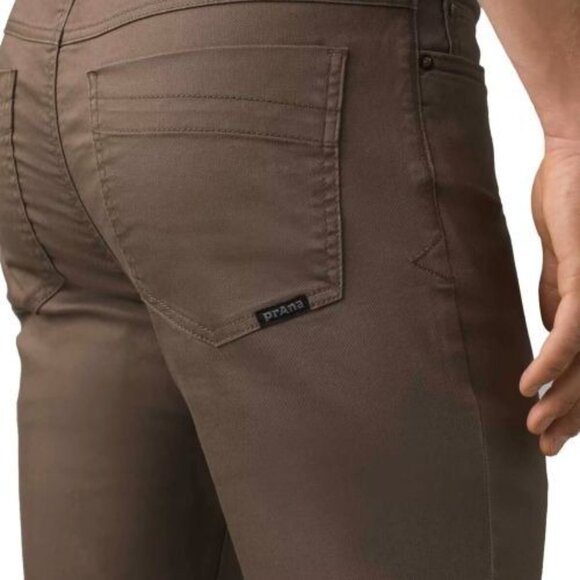 PrAna Bridger Jean Mud Mens 42/36 Slim Stretch Straight 5 Pocket Denim Pants NWT - Picture 3 of 4